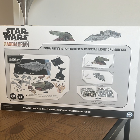 Star Wars Boba Fett's Starfighter & Imperial Light Cruiser Paper Model Kits - Picture 4 of 6
